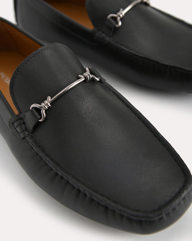Leather Moccasins with Bit Detailing