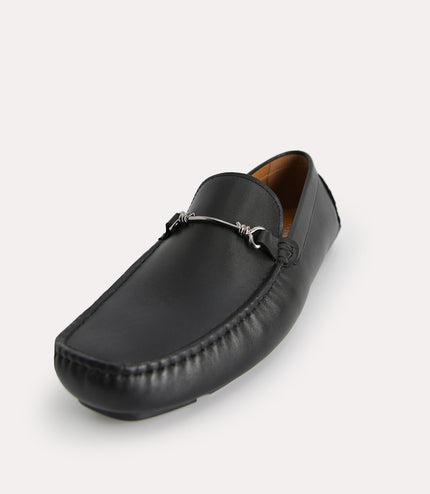 Leather Moccasins with Bit Detailing