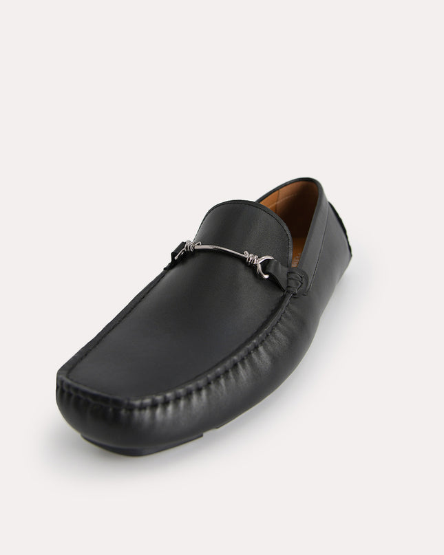 Leather Moccasins with Bit Detailing