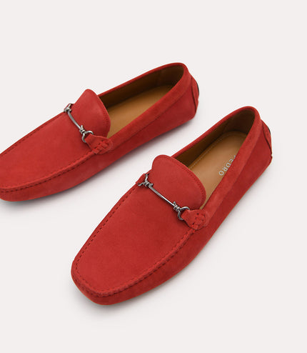 Leather Moccasins with Bit Detailing
