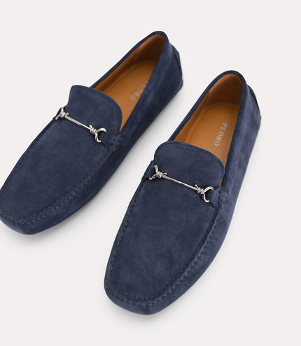 Leather Moccasins with Bit Detailing