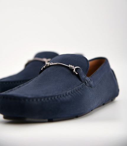 Leather Moccasins with Bit Detailing