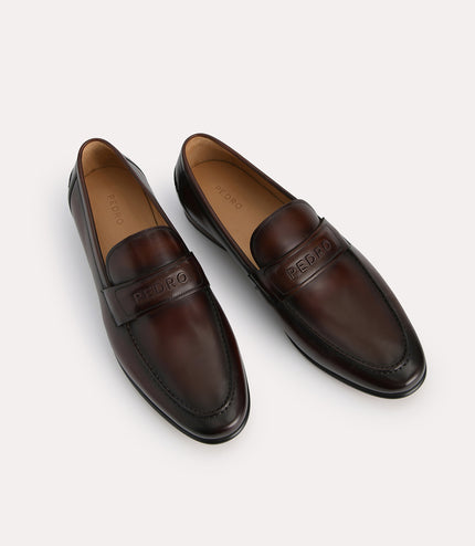 Burnished Leather Loafers