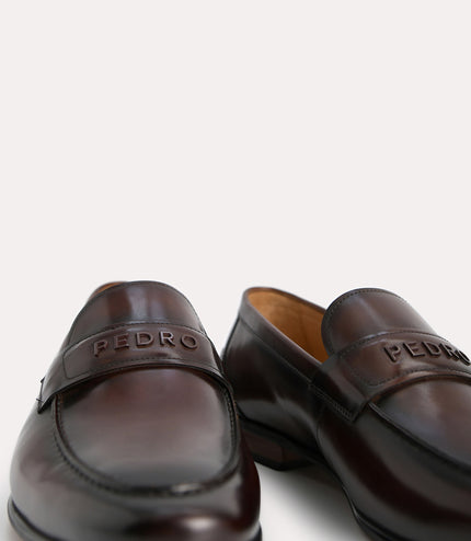 Burnished Leather Loafers