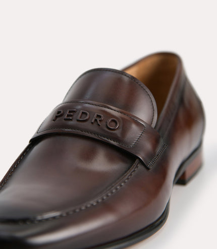 Burnished Leather Loafers