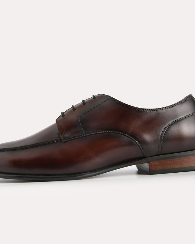 Burnished Leather Derby Shoes