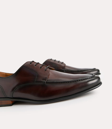 Burnished Leather Derby Shoes