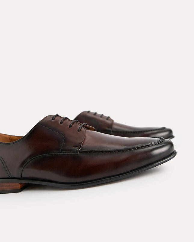 Burnished Leather Derby Shoes