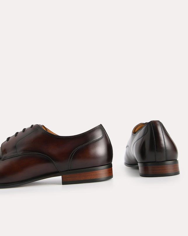 Burnished Leather Derby Shoes