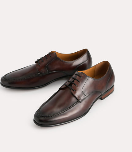 Burnished Leather Derby Shoes
