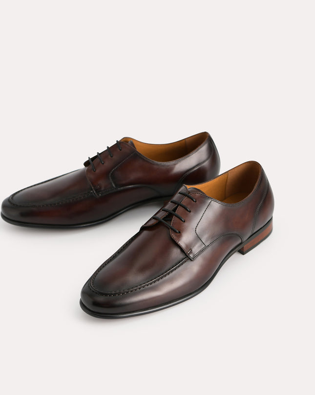 Burnished Leather Derby Shoes