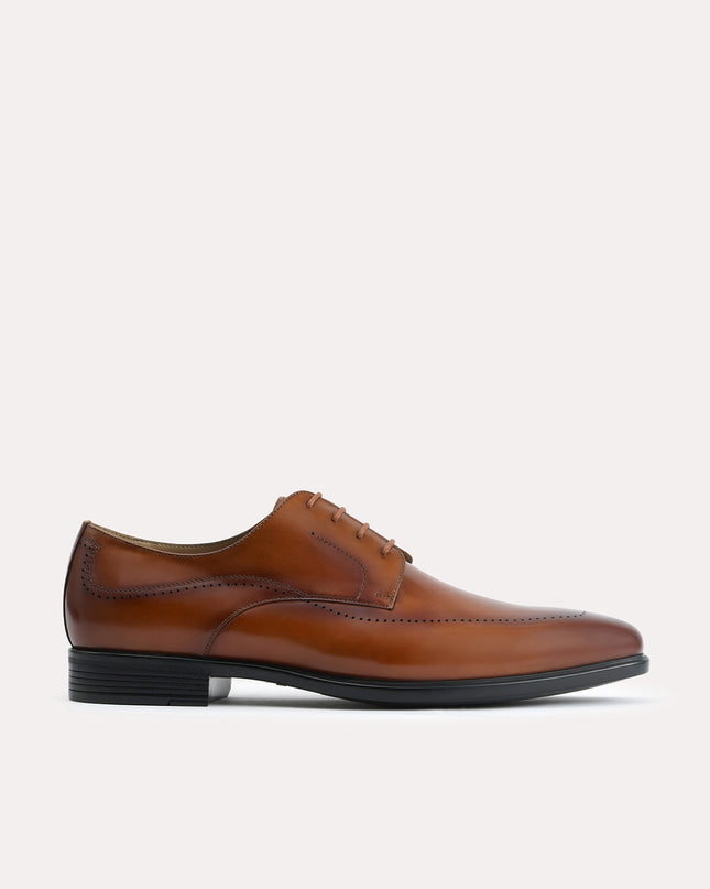 Burnished Leather Derby Shoes