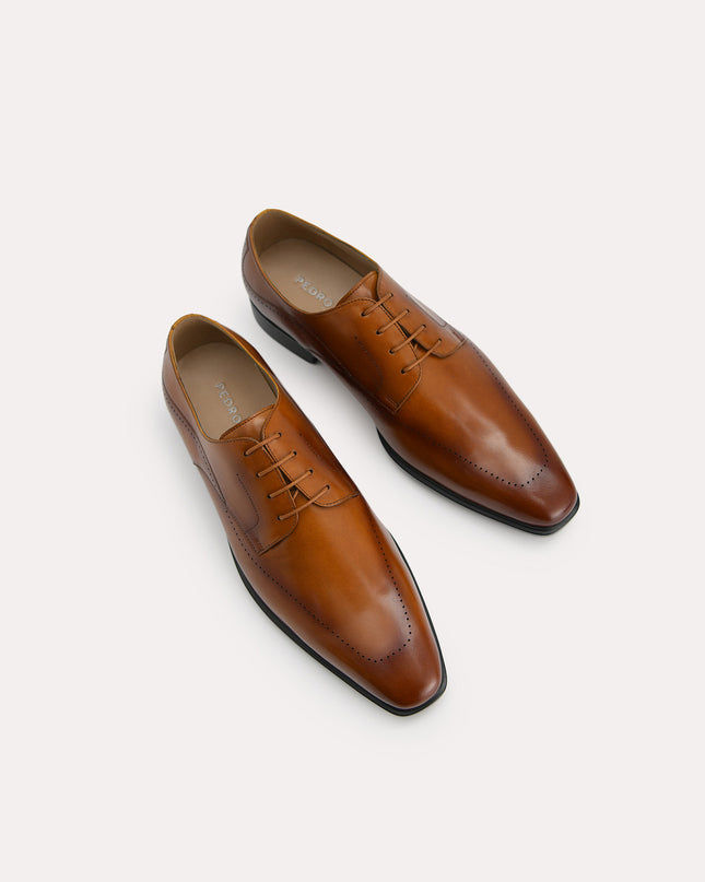 Burnished Leather Derby Shoes