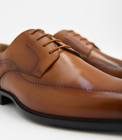 Burnished Leather Derby Shoes