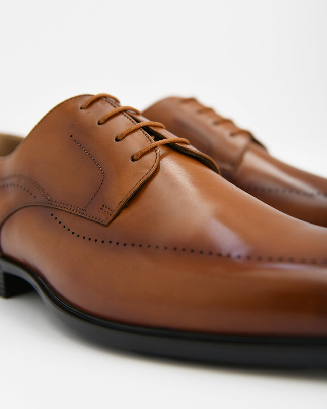 Burnished Leather Derby Shoes