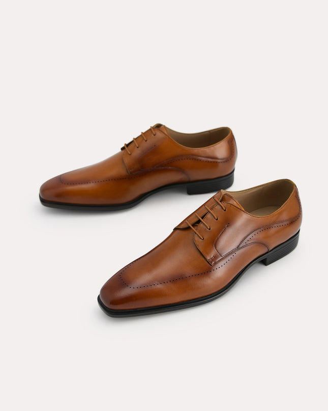 Burnished Leather Derby Shoes