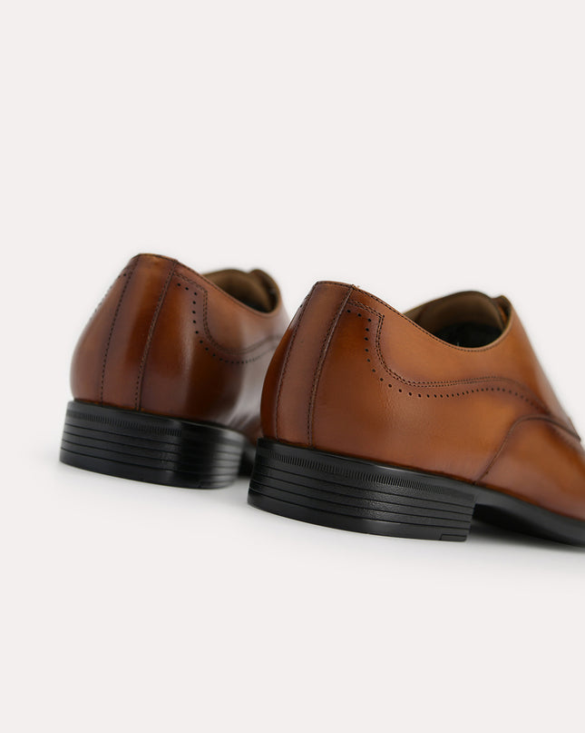 Burnished Leather Derby Shoes