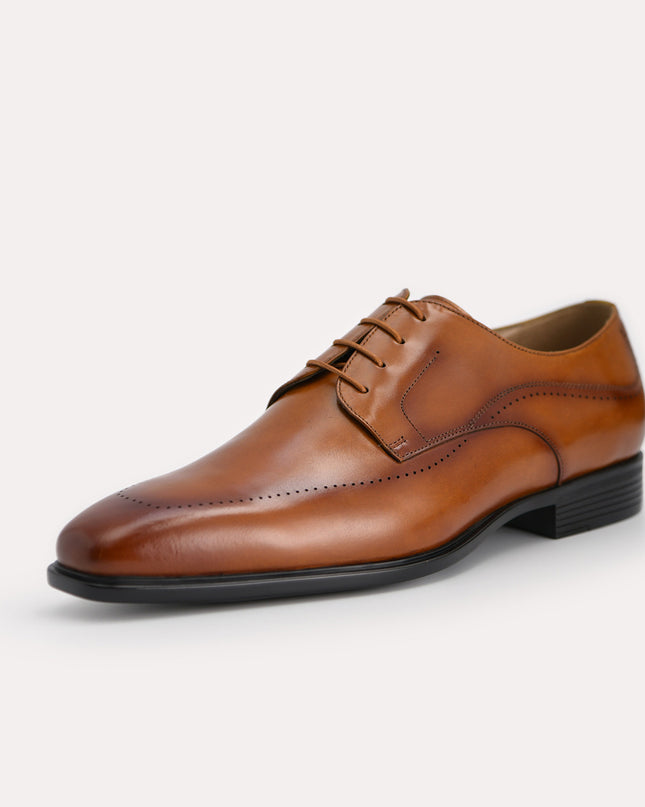 Burnished Leather Derby Shoes