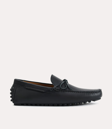 Leather Moccasins with Bow Detailing