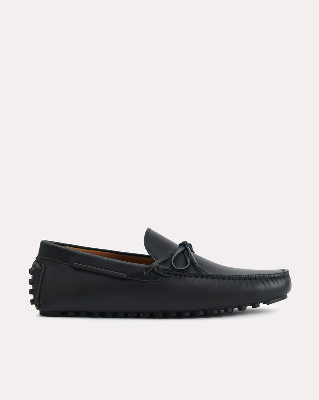 Leather Moccasins with Bow Detailing