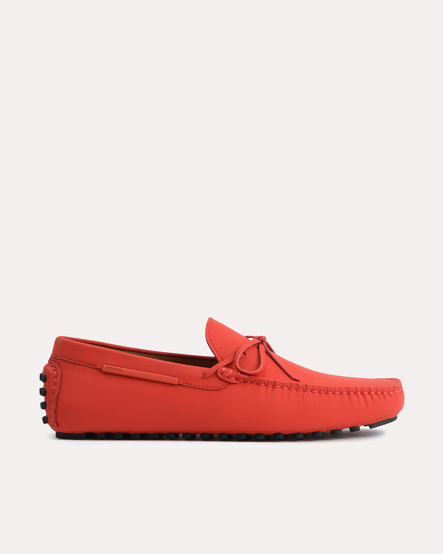Leather Moccasins with Bow Detailing