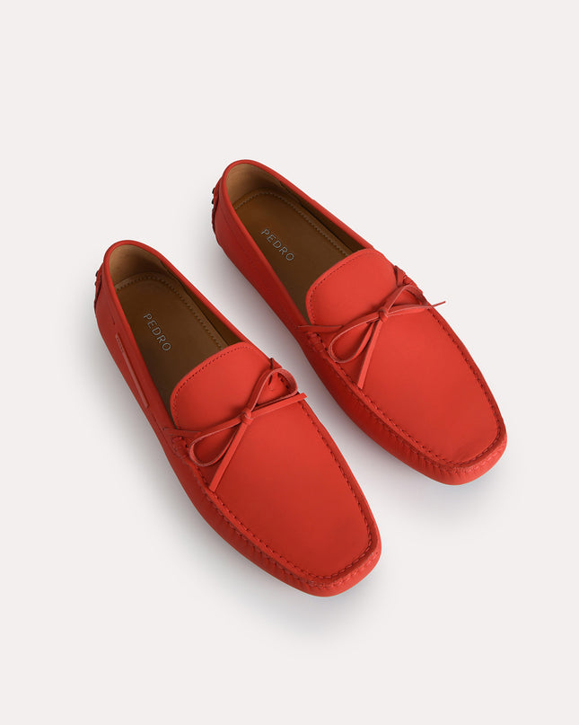 Leather Moccasins with Bow Detailing