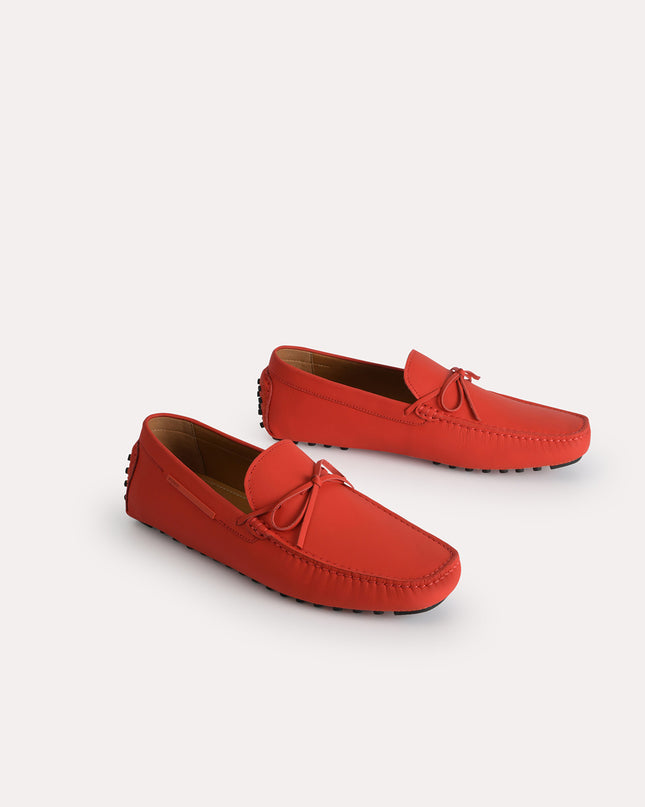Leather Moccasins with Bow Detailing