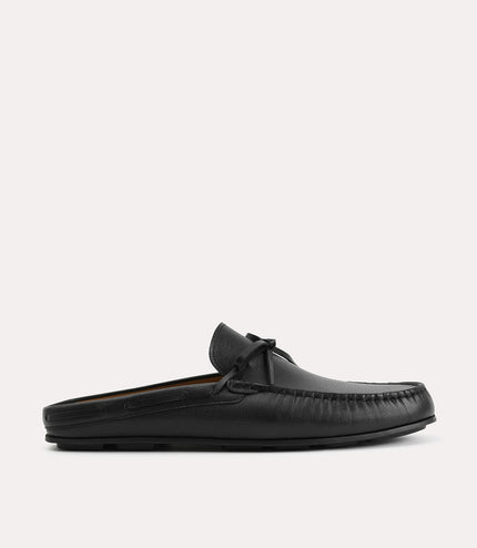 Textured Leather Slip-On Loafers