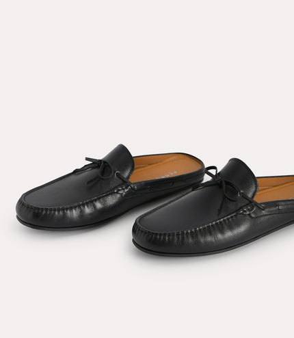 Textured Leather Slip-On Loafers