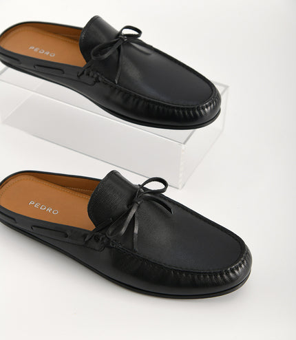 Textured Leather Slip-On Loafers