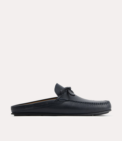 Textured Leather Slip-On Loafers