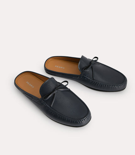Textured Leather Slip-On Loafers