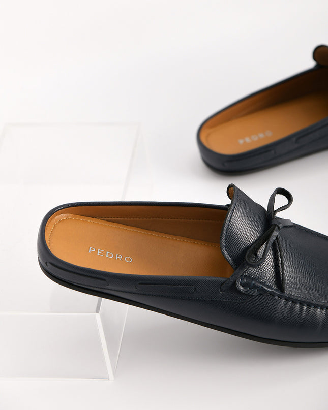 Textured Leather Slip-On Loafers