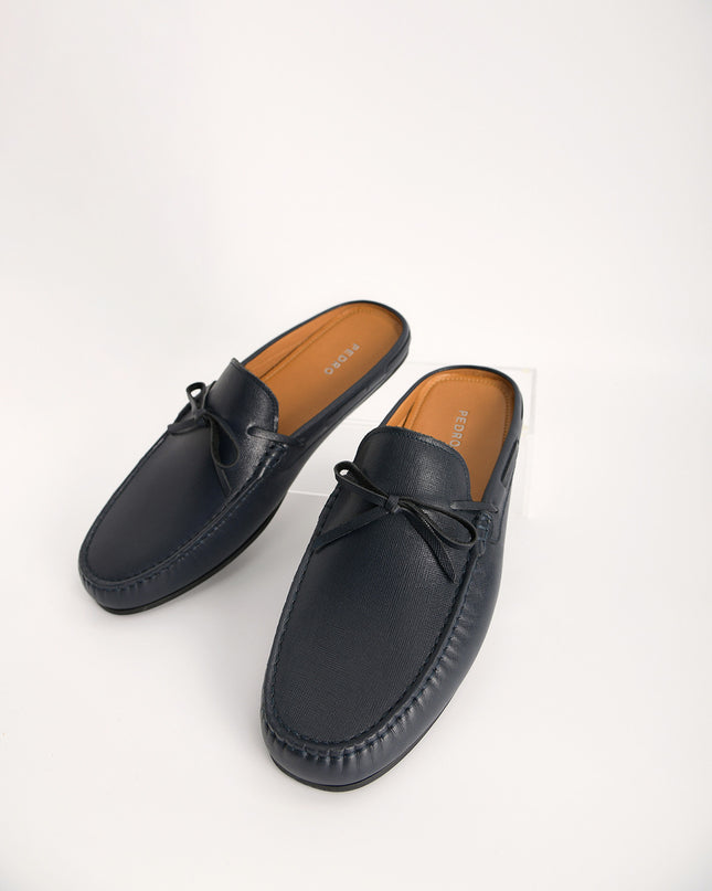 Textured Leather Slip-On Loafers