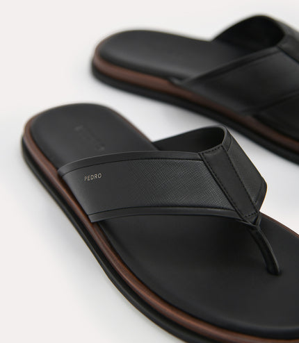 Two-Tone Thong Sandals