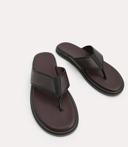 Two-Tone Thong Sandals