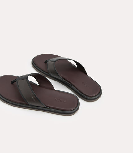 Two-Tone Thong Sandals