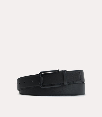 Textured Leather Tang Belt
