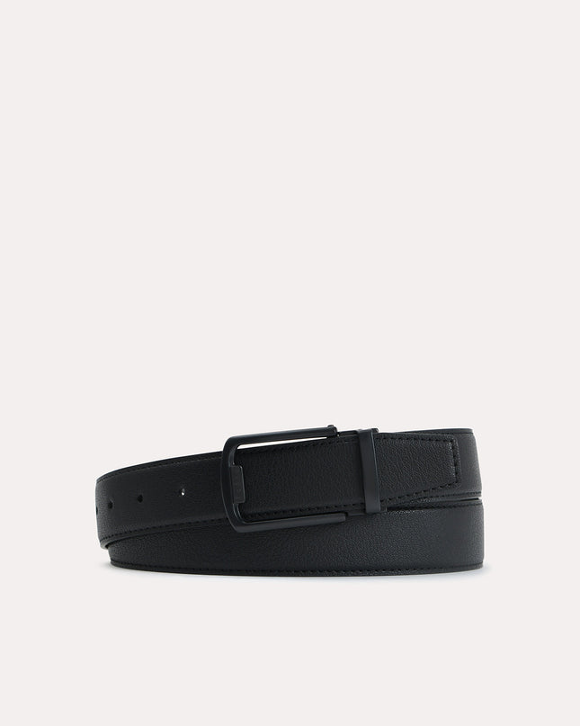 Textured Leather Tang Belt