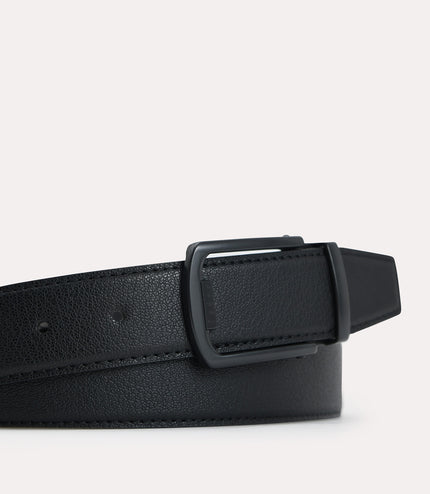 Textured Leather Tang Belt
