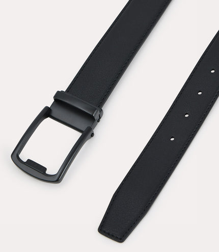 Textured Leather Tang Belt