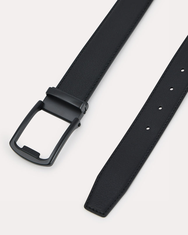 Textured Leather Tang Belt