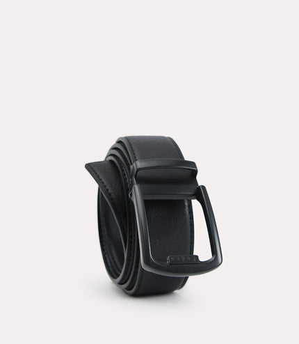 Textured Leather Tang Belt