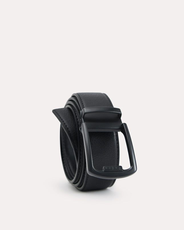 Textured Leather Tang Belt