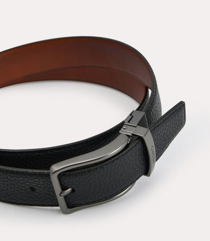 Leather Reversible Pin Belt