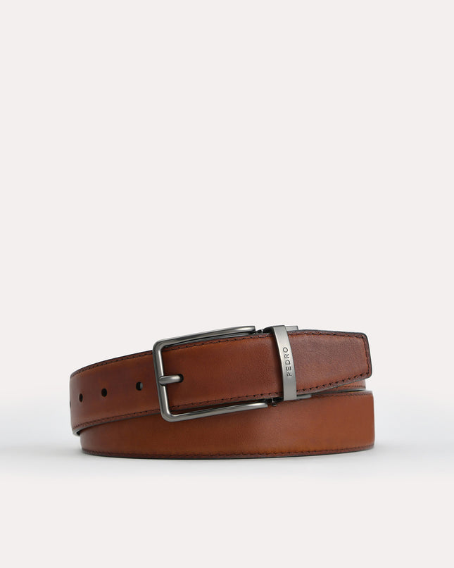 Leather Reversible Pin Belt
