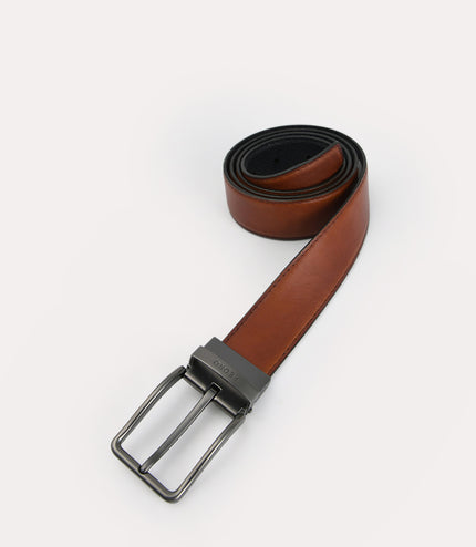 Leather Reversible Pin Belt