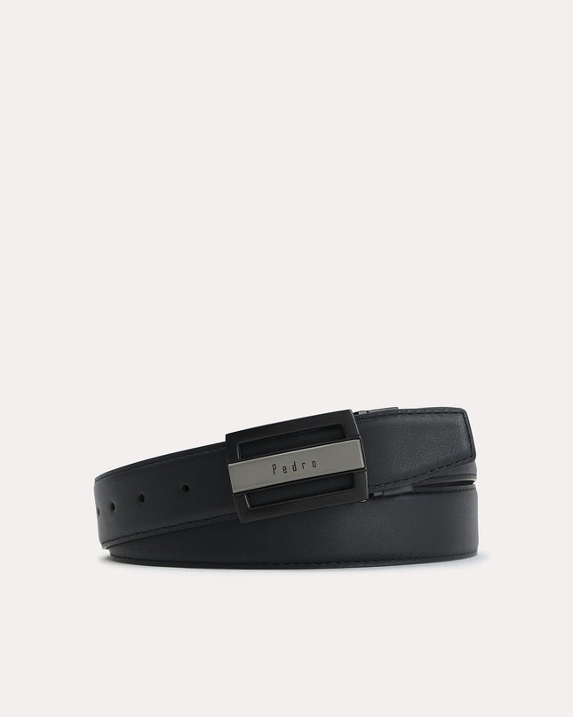 Textured Leather Reversible Tang Belt