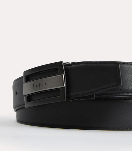 Textured Leather Reversible Tang Belt