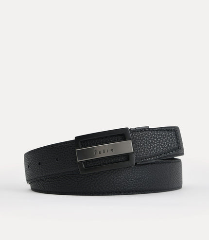 Textured Leather Reversible Tang Belt